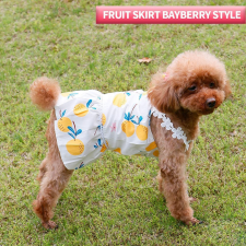  Kutyaruha - Ujjatlan, könnyű, nyári ruha narancsos mintával - kétféle színben - XS - narancs kutyaruha