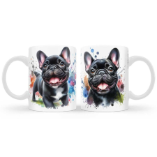  Kutyás bögre, Francia Bulldog, fekete bögrék, csészék