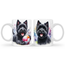  Kutyás bögre, Westie, fekete bögrék, csészék