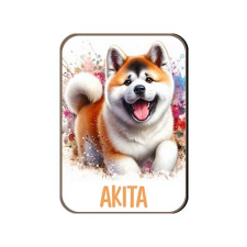 Kutyás fa hűtőmágnes, Akita hűtőmágnes