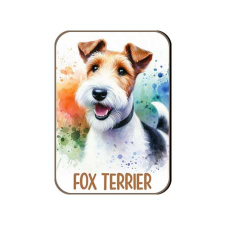 Kutyás fa hűtőmágnes, Foxterrier hűtőmágnes