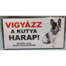  Kutyatábla - fém (francia bulldog ülő) 9x13 cm kutyafelszerelés
