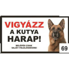  Kutyatábla - műanyag (németjuhász fej) 20x40cm kutyafelszerelés
