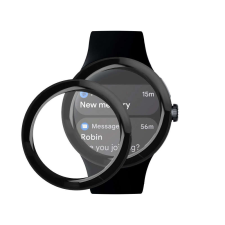 kwmobile 2 db Kwmobile védőfólia készlet Google Pixel Watchhoz, átlátszó/fekete, polimer, KWM000024WH001C okosóra kellék