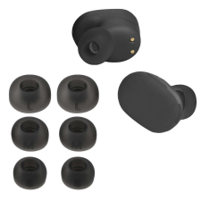 kwmobile 6 db Kwmobile cserehegy készlet JBL Tune Buds-hoz, fekete, szilikon, KWM0000256A001C audió kellék