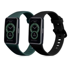 kwmobile Kwmobile szíj Huawei Band 6-hoz, szilikon, zöld/fekete, 59296.01 okosóra kellék
