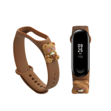 kwmobile szíj Xiaomi Mi Band 4/Mi Band 3-hoz, barna, szilikon, KWM0000253P002C okosóra kellék