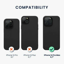 kwmobile tok Apple iPhone 14 Pro Max telefonhoz, szilikon, fekete, 59074.01 tok és táska