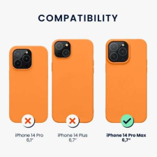 kwmobile tok Apple iPhone 14 Pro Max telefonhoz, szilikon, narancssárga, 59078.150 tok és táska