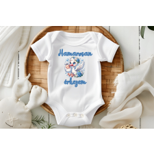 Kynga, H&M Hamarosan érkezem gólya kisfiúval baba body kombidressz, body