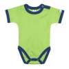 Kynga kivizöld-sötétkék rövid ujjú baba body 80