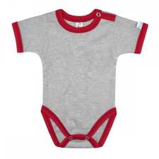 Kynga melírszürke-piros rövid ujjú gyerek body 104 kombidressz, body