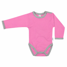 Kynga sötét rózsaszín-melírszürke hosszú ujjú gyerek body 104 kombidressz, body