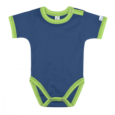 Kynga sötétkék-kivizöld rövid ujjú baba body 92 kombidressz, body