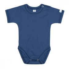 Kynga sötétkék rövid ujjú koraszülött baba body 44-56 kombidressz, body