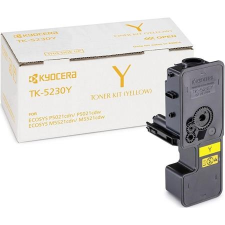 Kyocera TK5230 Lézertoner M5521CDN, 5521CDW, P5021CDN, 5021CDW nyomtatókhoz, KYOCERA sárga, 2,2k nyomtatópatron & toner
