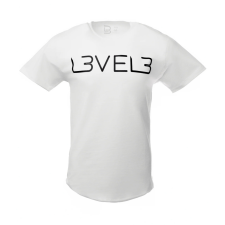 L3VEL3 - Classic T-Shirt - Logózott Póló (Fehér, L) fodrászkellék