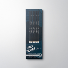 L3VEL3 - Liner Pencils - 6 Darabos Fekete Kontúrceruza Szett fodrászkellék