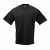 L3VEL3 - Oversized T-Shirt Front Logo - Oversized Póló, Elülső Logóval (Fekete, L)