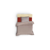  L'essential Maison Ranforce Single Quilt Cover Set Beige Tile Red Mink Merri - Beige