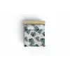  L'essential Maison szimpla piké takaró, fehér, zöld, sárga Monstera mintával - zöld