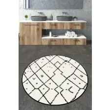  L'essential Maison Többszínű Dalmata Kör Fürdőszőnyeg Djt 160 lakástextília