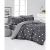  L'essentiel Maison Double Quilt Cover Set Grey White Üçgen - Grey