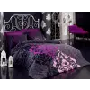  L'essentiel Maison Satin Double Quilt Cover Set Maroon Purple Pink Black Kosem Sultan - Maroon