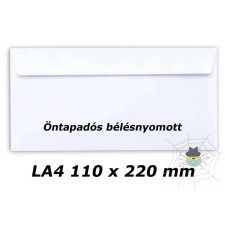 LA4 (110 x 220 mm) öntapadós bélésnyomott boríték boríték