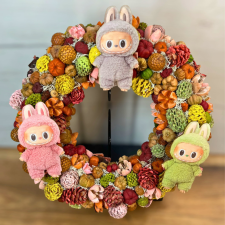  La Bubu figurás színes őszi koszorú – DIY csomag dekorációs kellék