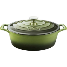 La Cuisine GREEN öntöttvas ovál sütőtál 29x11cm 4,75l+fedő edény