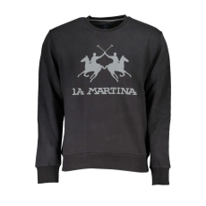 LA MARTINA LA MARTINA Perfect férfi kapucnis pulóver Fekete, 2XL