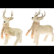  LAALU díszkészlet: Szarvas 22 x 35 cm, 2 db, krémszín (LAU-2069) karácsonyi dekoráció
