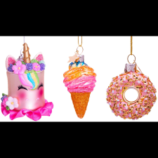  LAALU díszkészlet: vegyes édes motívumok 5 cm, 3 db (LAU-6017) karácsonyi dekoráció