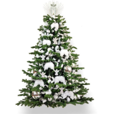 LAALU feldíszített karácsonyfa - Angyalszárnyak, 97 dísz, 150 cm műfenyő