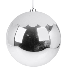  LAALU fényes ezüst dísz hóval, 25 cm (LAU-2010) karácsonyi dekoráció