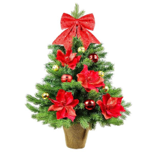 LAALU Karácsonyfa LED világítással - CSENGŐ, 28 db dísz, 60 cm műfenyő