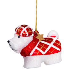  LAALU karácsonyi dísz - Kutyus - 6 cm (LAU-6008) karácsonyi dekoráció