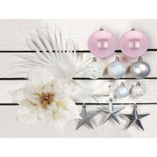  LAALU karácsonyi díszek - Polárrózsaszín készlet, 300 - 600 cm fákhoz (LAU-3005) karácsonyi dekoráció