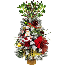LAALU LED fényekkel díszített karácsonyfa - Santa, 26 dísz, 60 cm műfenyő