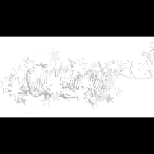  LAALU spirál fehér csillagokkal, 2 m (LAU-2128) party kellék