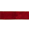 LAALU szalag - luxus, piros bársony, aranyozott szegéllyel, 6,4 cm x 4,5 m