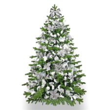LAALU Vánoční stromek zdobený - KRÁL ZIMA, 132 ks ozdob, 240 cm műfenyő