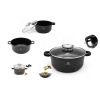  Lábas Kerek Gránit/Kerámia Bevonattal Meyerhoff 3.3 Literes Üveg Fedővel 22cm Fekete