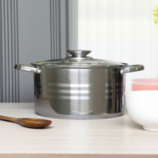  Lábas üveg fedővel, rozsdamentes acél, 2,3 L, 18 cm edény