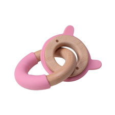 Label Label Label-Label - Silicone & Wood gyűrűs rágóka - Macis rágóka