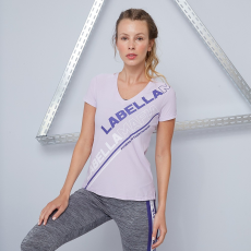 LABELLAMAFIA Women's T-shirt Color Block purple