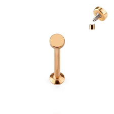 Labret lemez díszítéssel (rosegold színű) testékszer