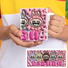 Labubu bögre - 3D hatású - Cukorszórat bögrék, csészék