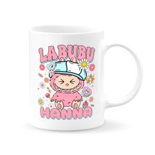  Labubu bögre - névre szóló - Rózsaszín bögrék, csészék